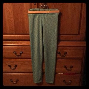 Teal, grey and white leggings